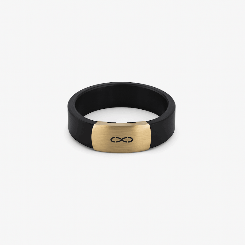 انگشتر طلا چرمی طرح بینهایت