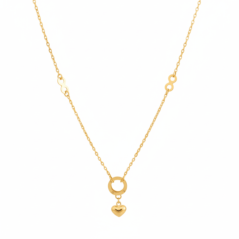 گردنبند طلا کارتیه لاو قلب و بینهایت