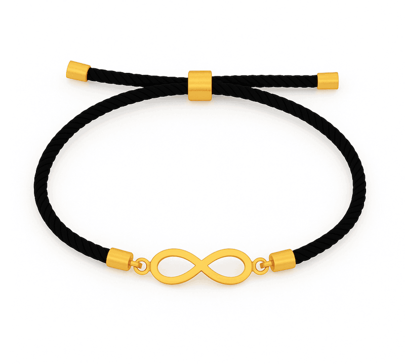 دستبند نخی طلا بینهایت