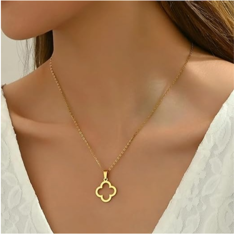 پلاک (آویز) طلا ونکلیف توخالی