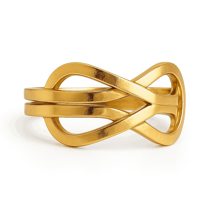 انگشتر طرح بینهایت سه‌خط