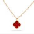 آویز طلا ونکلیف قرمز Carnelian