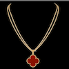 آویز طلا ونکلیف قرمز Carnelian