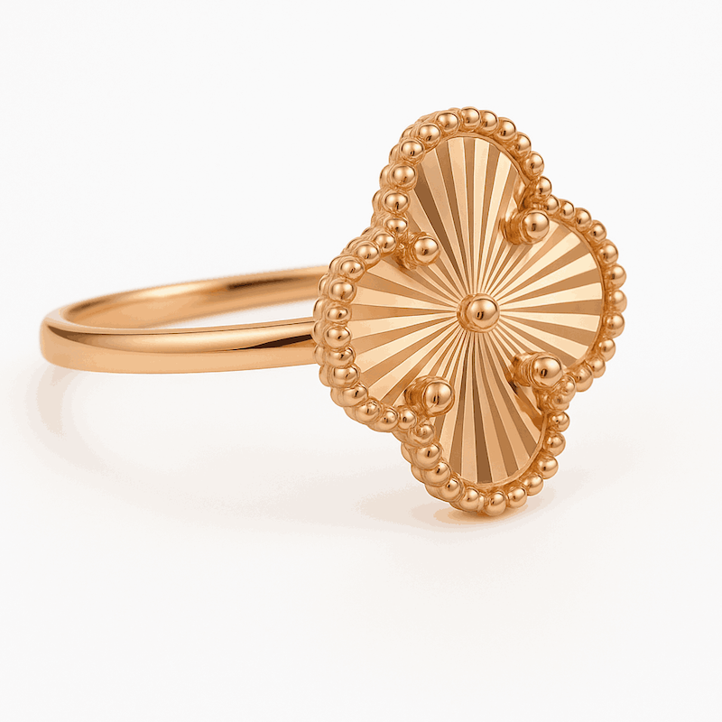 انگشتر طلا وینتج الحمرا ونکلیف تراش