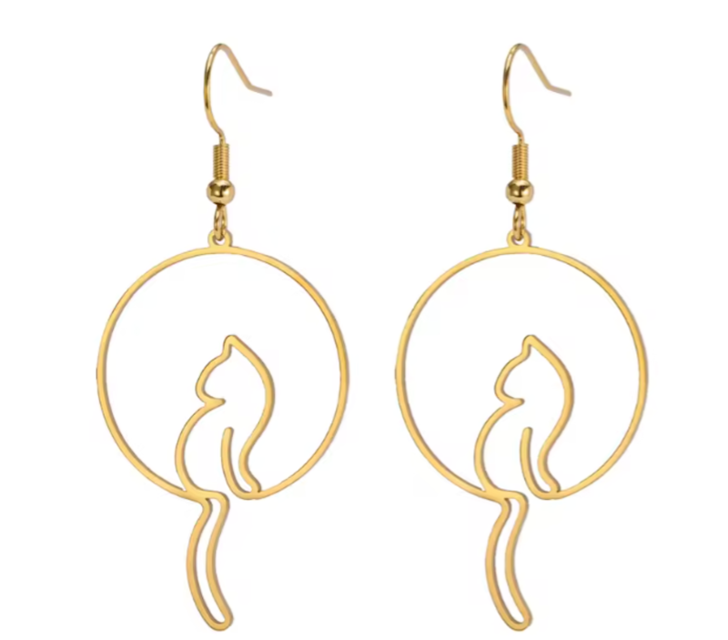 گوشواره طلا حلقه گربه