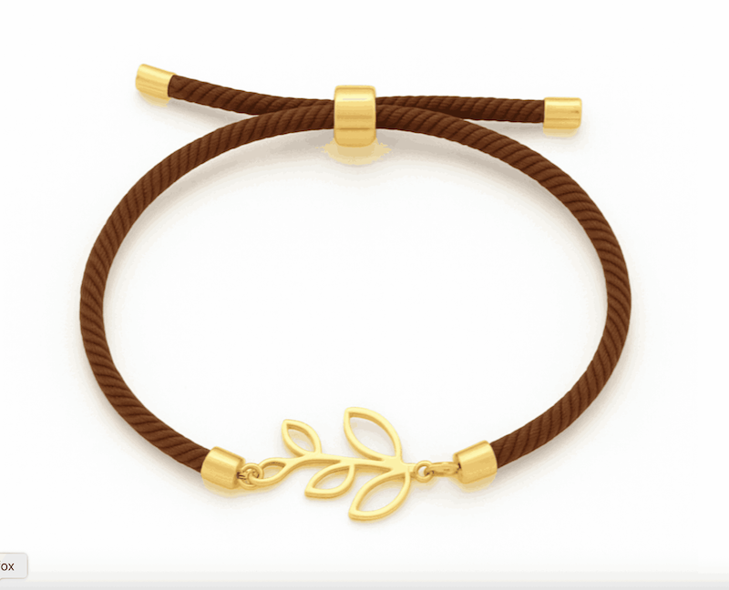 دستبند طلا شاخه برگ زیتون