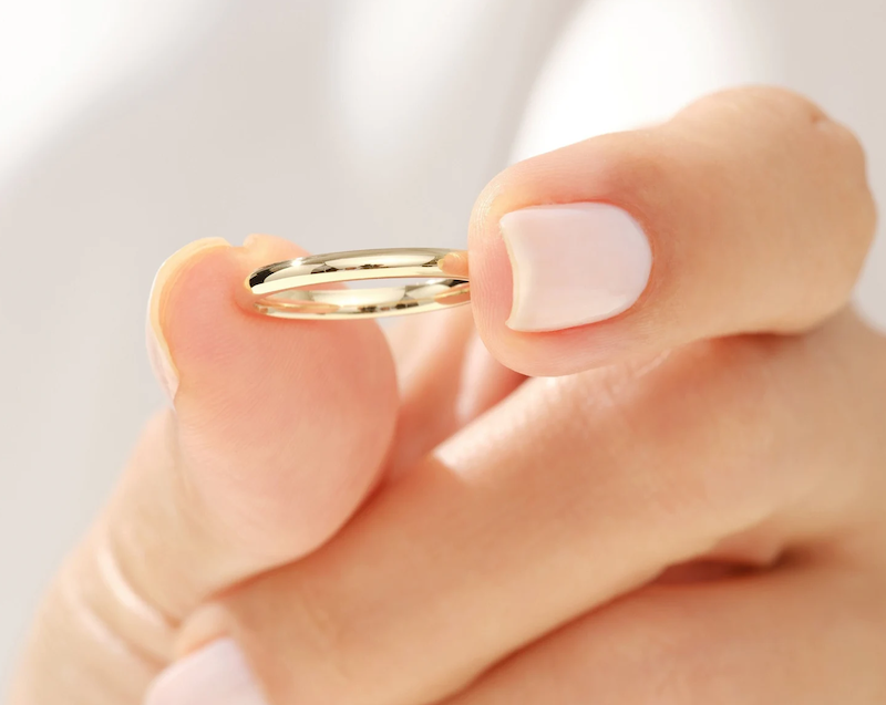 حلقه طلا wedding band unisex رینگ ساده