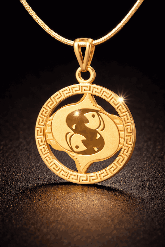 پلاک آویز طلا نماد ماه تولد اسفند