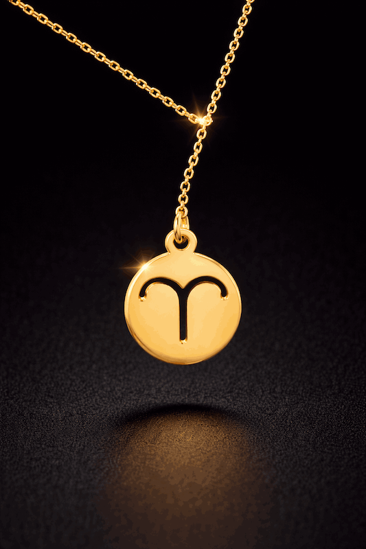 پلاک آویز طلا برج فلکی فروردین