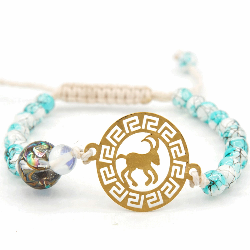 دستبند نخی طلا نماد ماه تولد فروردین