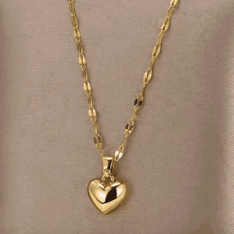 پلاک (آویز) طلا قلب آمورا