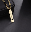آویز پلاک بار مستطیلی حکاکی اسم Plate Name Necklace