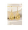 گوشواره زنانه طلا ۱۸ عیار گوشواره آویز عصایی مدل قطره filigree اسلیمی
