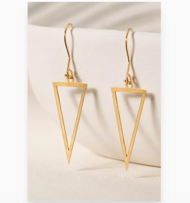 گوشواره طلا ۱۸ عیار زنانه مثلث