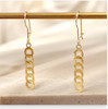 گوشواره طلا زنانه ۱۸ عیار سبک نمادار طرح زنجیری کارتیه Cartier با آویز عصایی