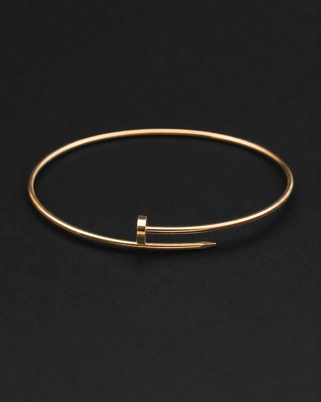 بنگل طلا مدل میخ کارتیه ظریف ۱۸ عیار Cartier Juste Un Clou