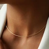 طوق طلا مردانه زنانه ۴۵ سانتیمتری مناسب استفاده به‌ تنهایی یا همراه با آویز