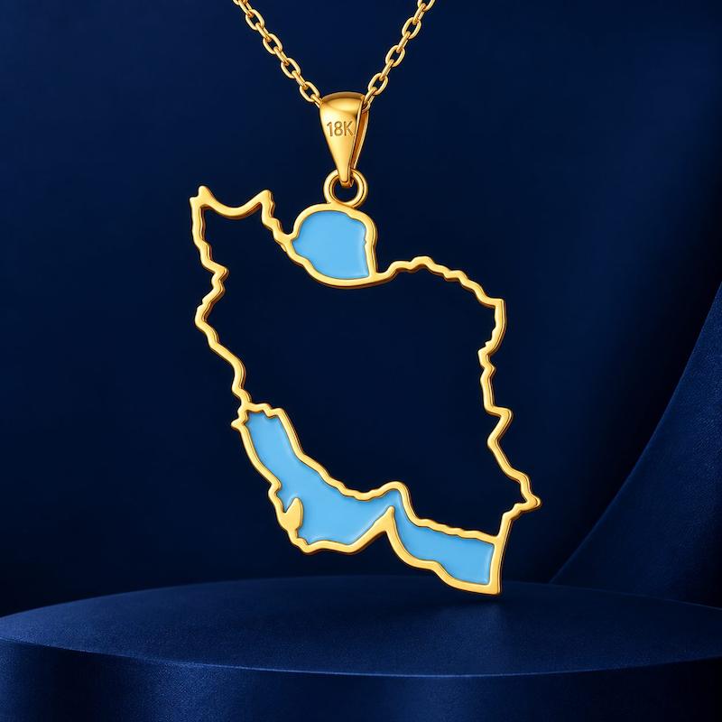 پلاک طلا مدل ایران IRAN