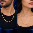 زنجیر گردنبند طلا ۵۰ سانتیمتری لوکس مردانه زنانه طلا ۱۸ عیار