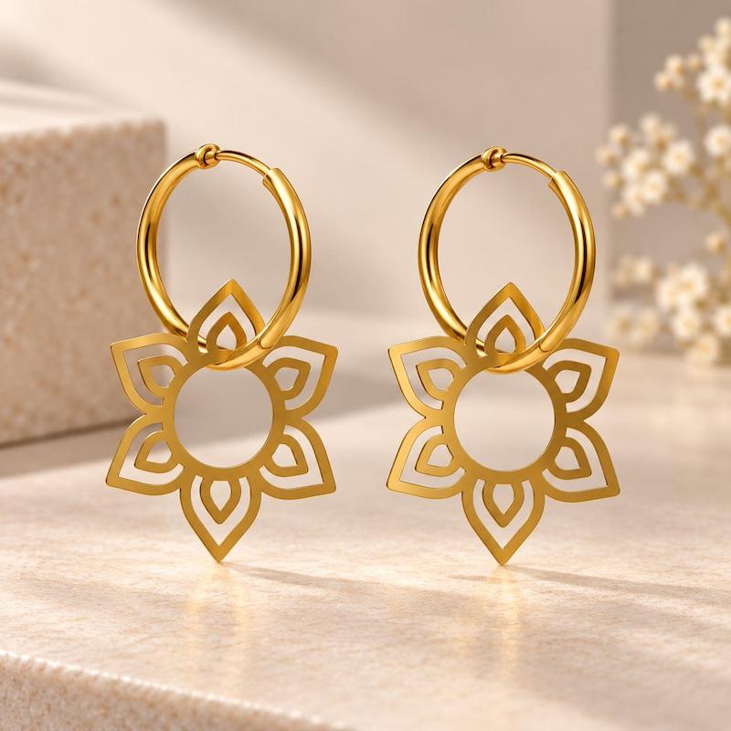 گوشواره طلا حلقه زنانه مردانه طلا ۱۸ عیار کم اجرت