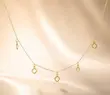 گردنبند طلا ۱۸ عیار مدل ونکلیف متصل خطی زنجیری
