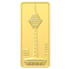 شمش طلا پک دو عدد  ۵۰۰ سوتی (‍۱ گرم) 24 عیار طلای محمد طرح برج میلاد 