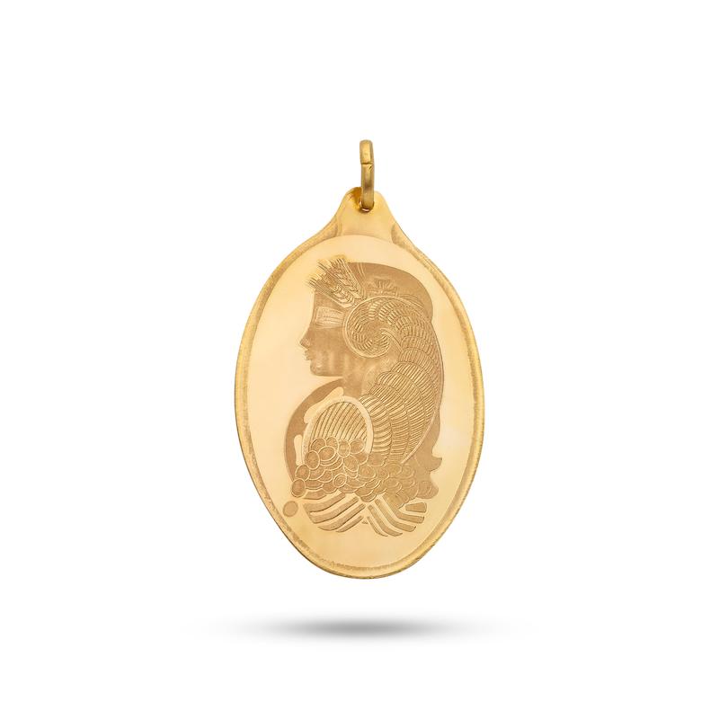 پلاک طلا (آویز) ۱۸ عیار ونوس مدل سوئیسی بدون اجرت