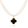 آویز طلا ونکلیف مشکی Onyx سایز کوچک