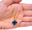 آویز طلا ونکلیف مشکی Onyx سایز کوچک