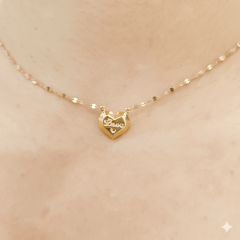 گردنبند طلا قلب Love