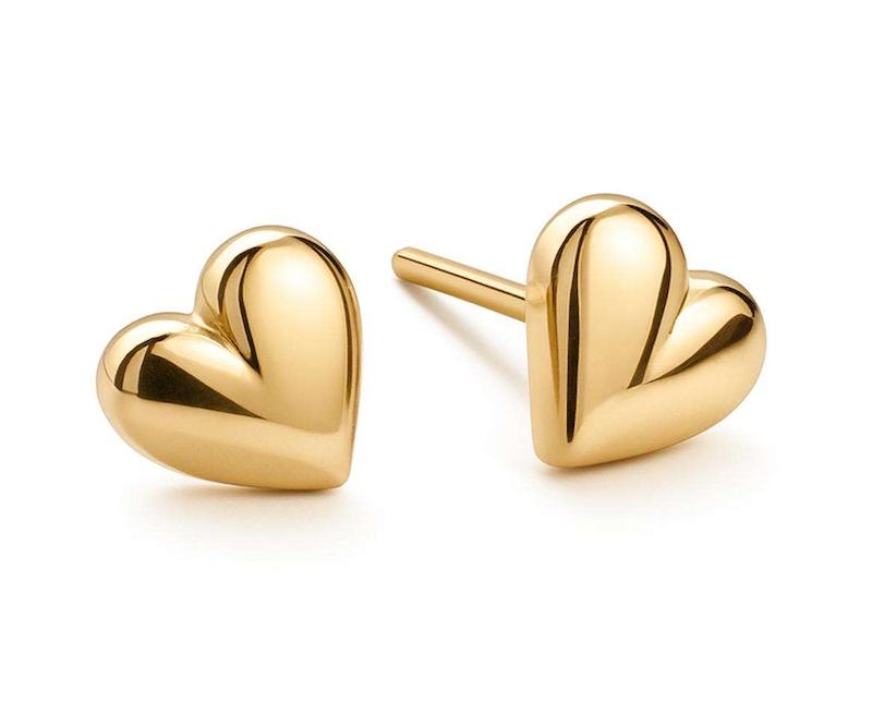 گوشواره طلای میخی طرح قلب