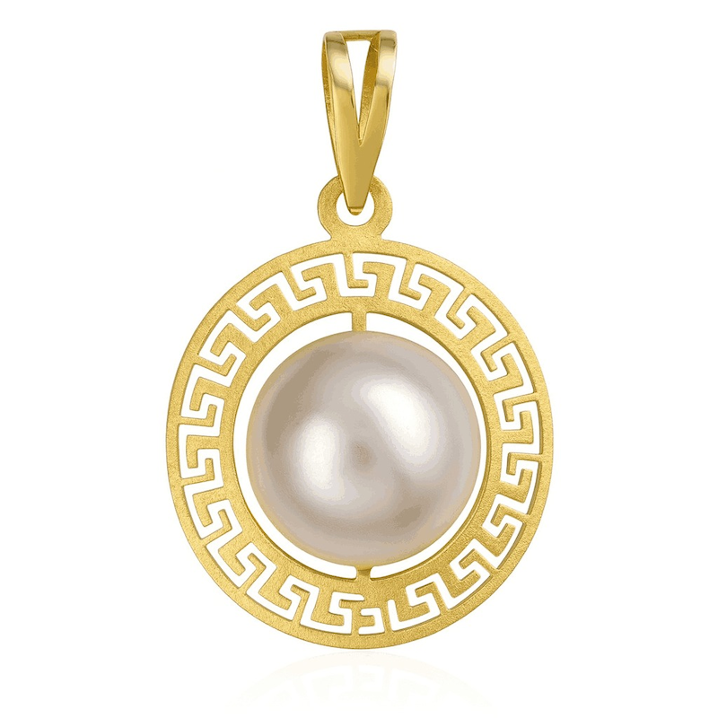 پلاک طلا آویز ورساچه  مروارید