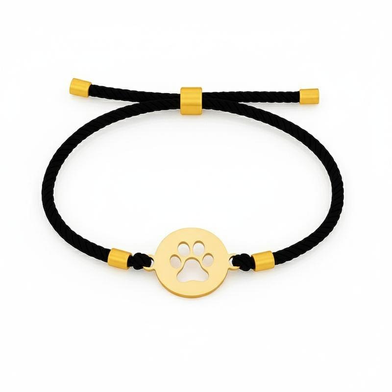 دستبند نخی طلا پنجه وفاداری