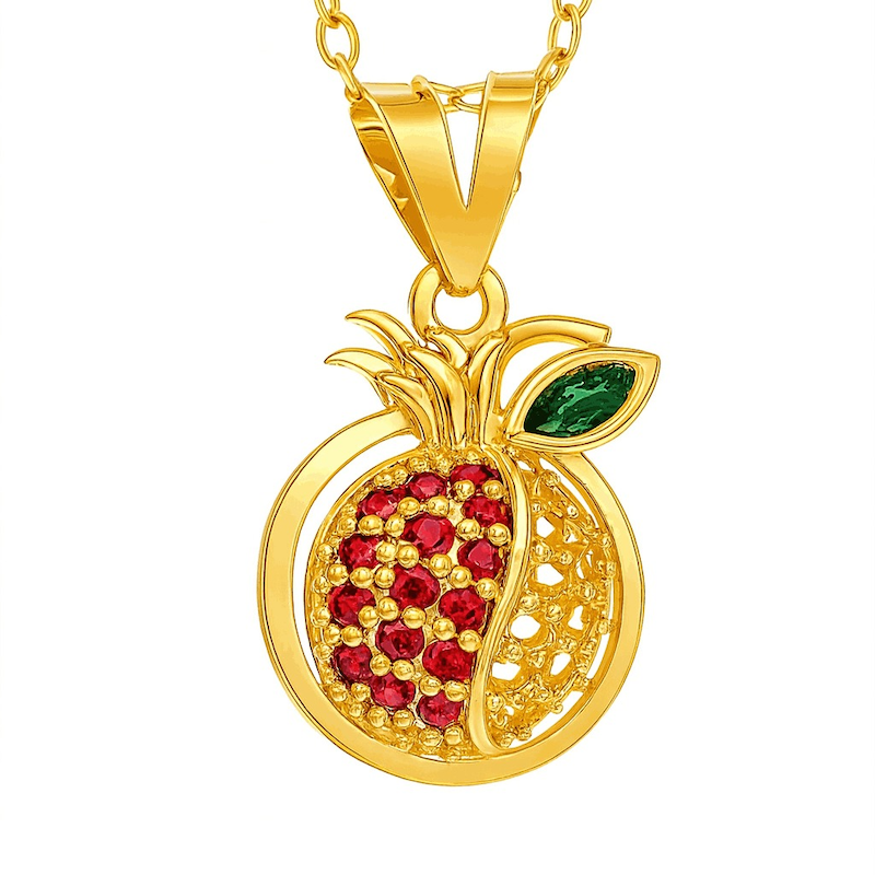 آویز طلا سواروفسکی انار