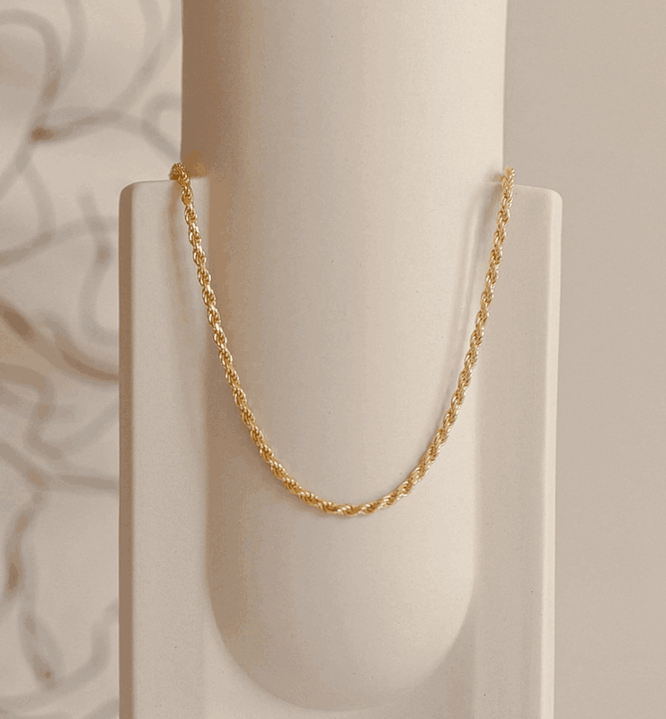 گردنبند زنجیر طلا طنابی کونیک