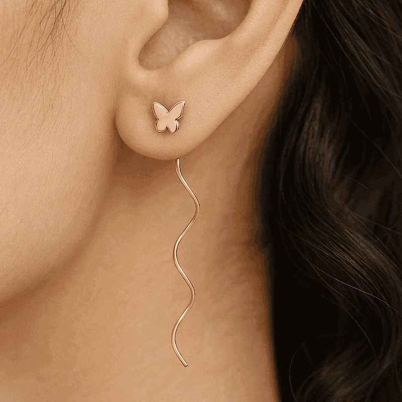 گوشواره کرلی پروانه