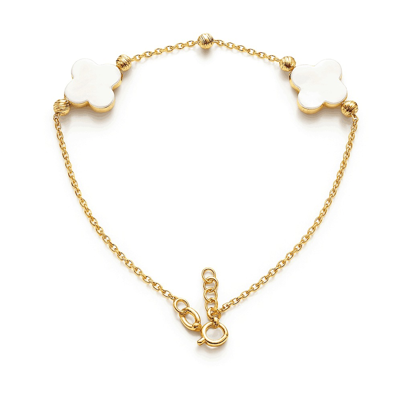 دستبند طلا ونکلیف البرناردو گل صدفی