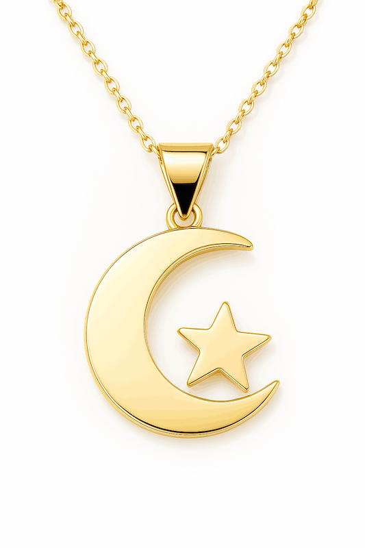 آویز طلا ماه و ستاره