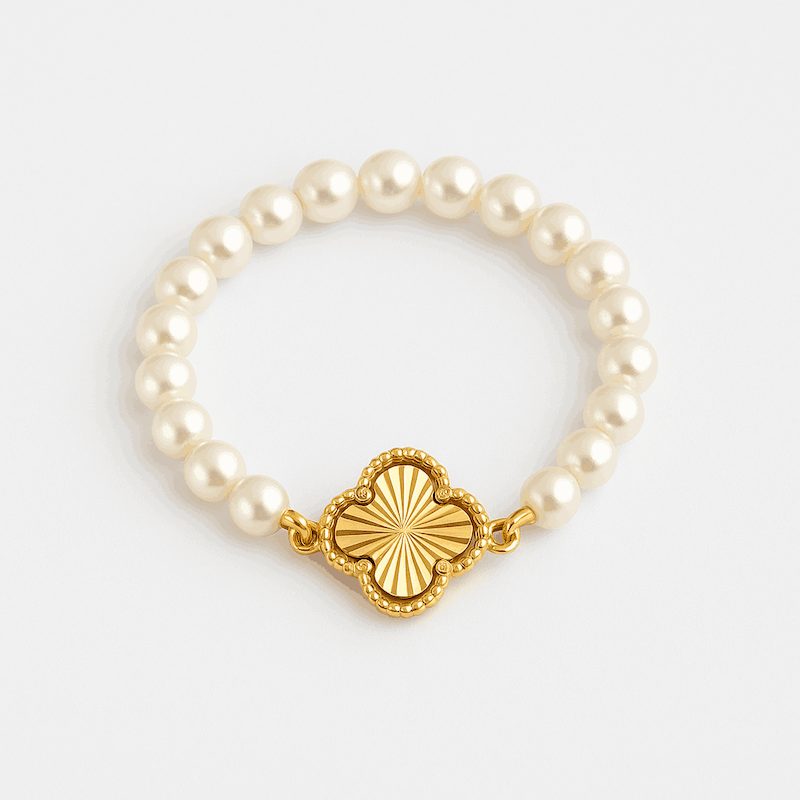 انگشتر طلا مرواریدی ونکلیف