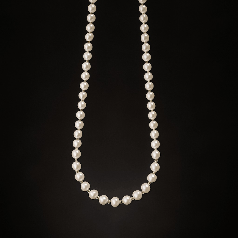 گردنبند طلا مروارید و گوی البرناردو