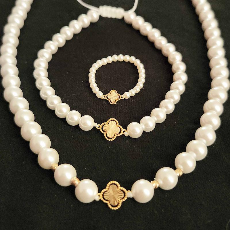 ست کامل طلا مروارید ونکلیف الحمرا