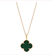 پلاک آویز زنانه طلا ۱۸ عیار ونکلیف سبز مالاکیت گالری طلا سکه و شمش تیمچه