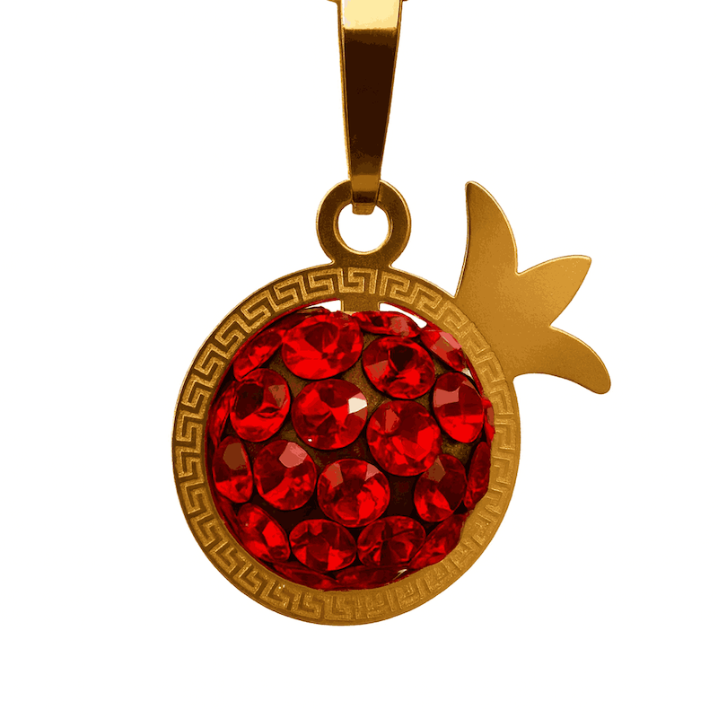 پلاک آویز انار با قاب ورساچه