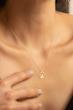 پلاک آویز طلا مدل حلقه گربه