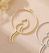 گوشواره زنانه طلا ۱۸ عیار حلقه گربه گالری طلا سکه و شمش تیمچه