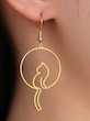 گوشواره زنانه طلا ۱۸ عیار حلقه گربه گالری طلا سکه و شمش تیمچه