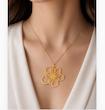 پلاک طلا ۱۸ عیار مدل گل توری ونکلیف فلاور Flowerlace