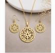 نیم ست طلا ۱۸ عیار زنانه مشبک فیلگری Filigree