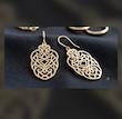 گوشواره زنانه طلا ۱۸ عیار اسلیمی طرح بته جقه گالری طلا سکه و شمش تیمچه