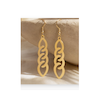 گوشواره طلا زنانه ۱۸ عیار سبک نمادار طرح زنجیری کارتیه Cartier با آویز عصایی